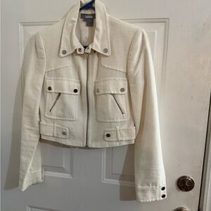 Elegant Cream Utility Jacket for Women